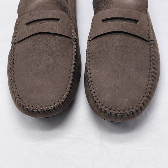 Bosswin Mens Driving Loafers Size 10 Gray Leather Slip On Shoes Comfort Travel main image 9